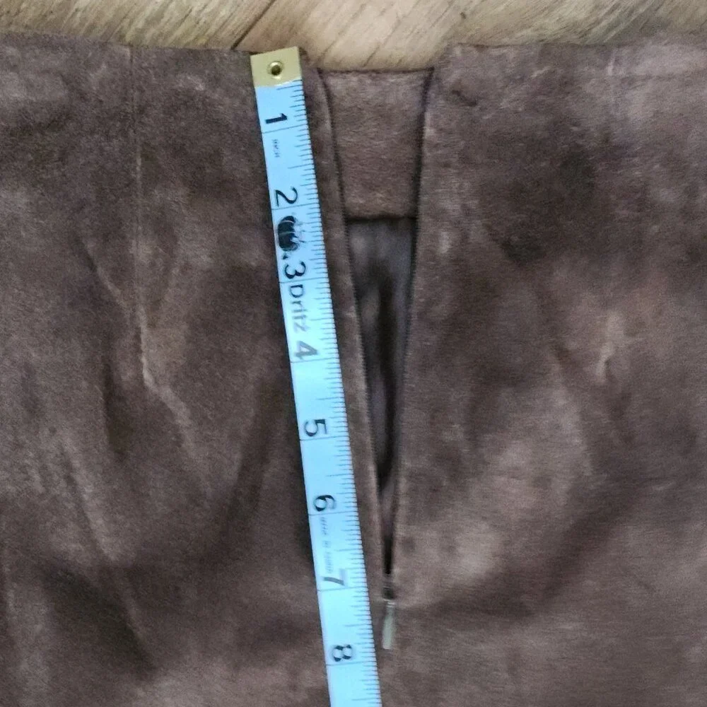Suede Brown Skirt - Picture 13 of 16